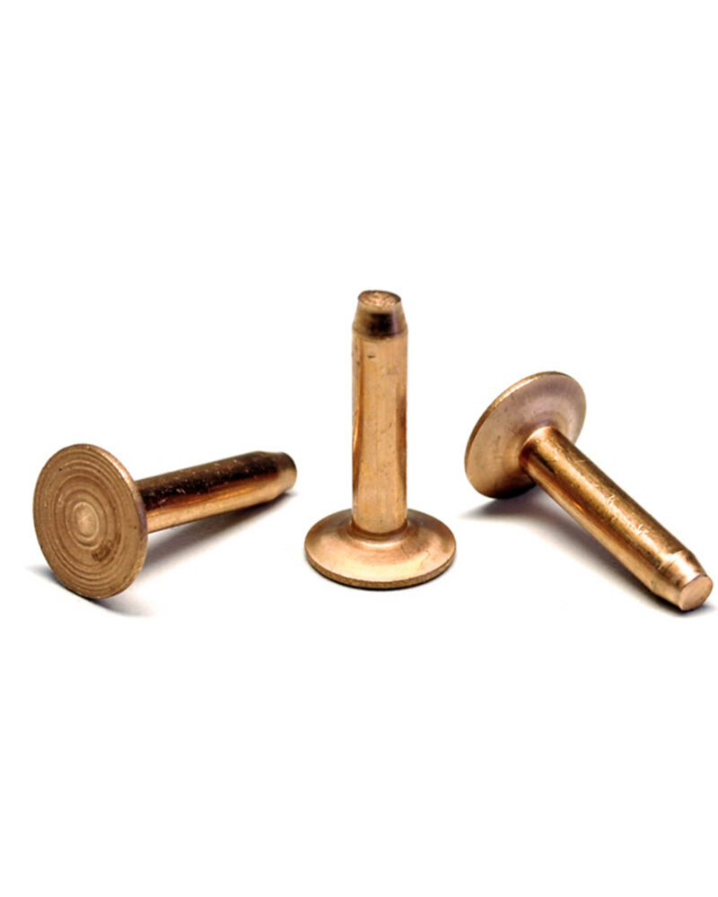 Rivets en cuivre, tête plate