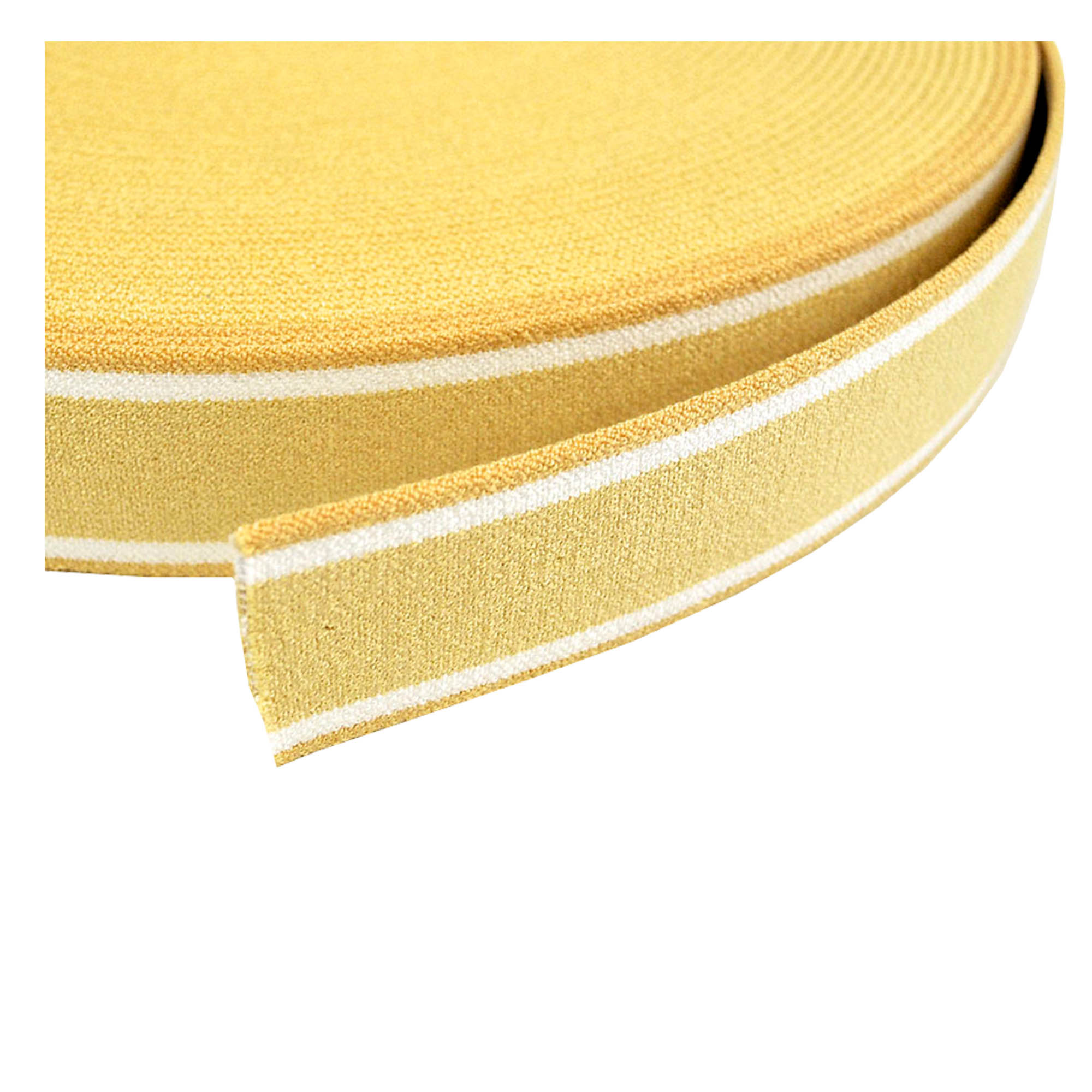 Elastic strap beige with white stripes