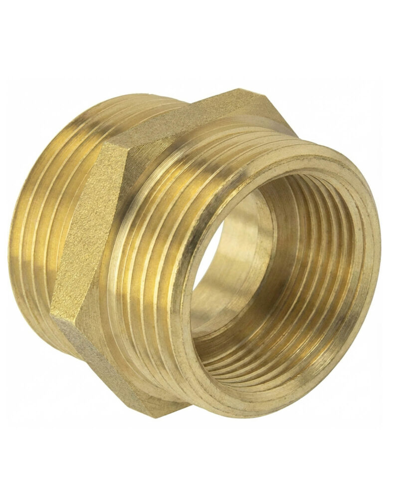 Conector doble de tubo de bronce, 1/2"